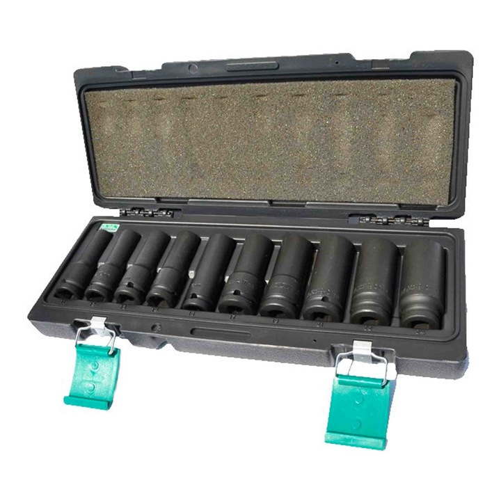 Set 10 adaptoare chei H4002, Otel, 10-24 mm