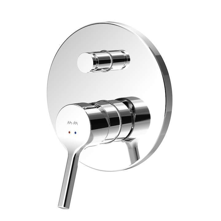 Смесител за вана X-Joy-S, AM.PM, Керамичен патрон, 35 мм, Сребрист