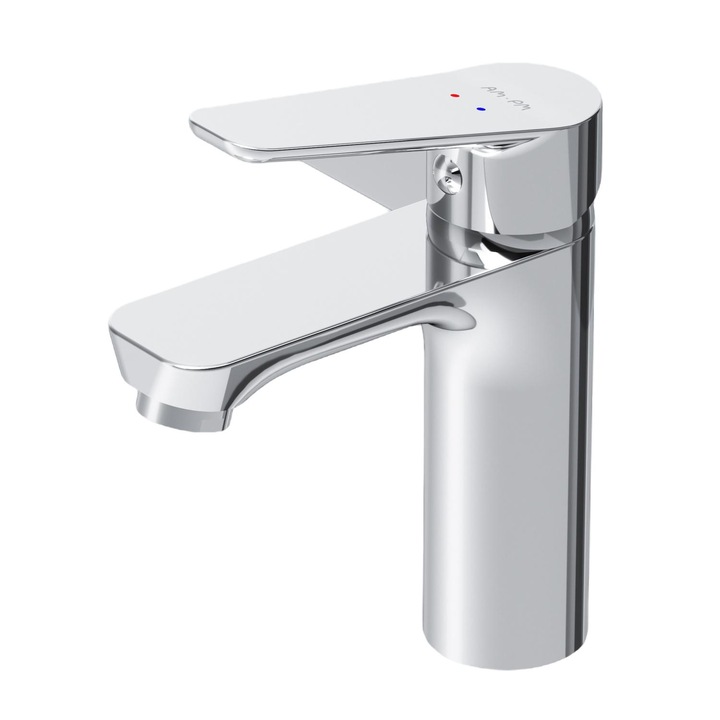 Mosdócsaptelep, AM.PM, egykaros, SoftMotion kerámiapatron 35 mm, króm