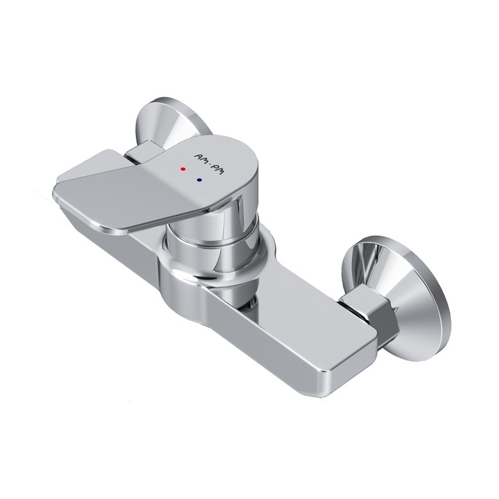 Baterie dus monocomanda, 1/2'', cartus ceramic SoftMotion 35 mm, montare perete, alama, Crom, X-Joy FXA20000 AM.PM