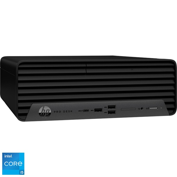 Sistem PC HP ProDesk 400 G9 SFF, Procesor Intel® Core™ i5-12500 (6 cores, 3.0GHz up to 4.6GHz, 18MB), 16GB DDR4, 512GB SSD, Intel UHD 770, No OS