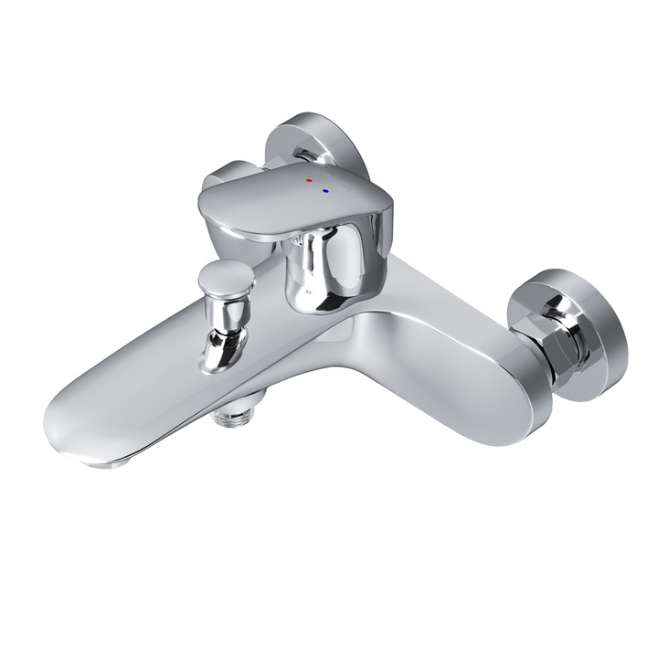 Fürdőkádcsaptelep AM.PM Like FLA10000 kerámiapatron 35 mm, ezüst, króm