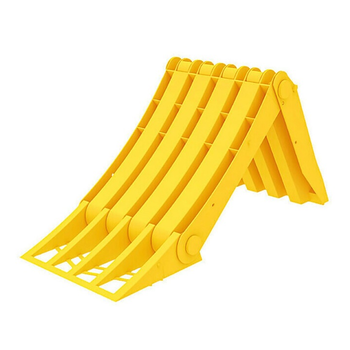 Blocator roata, Lampa, Plastic, Pliabil, 463x228mm, Galben