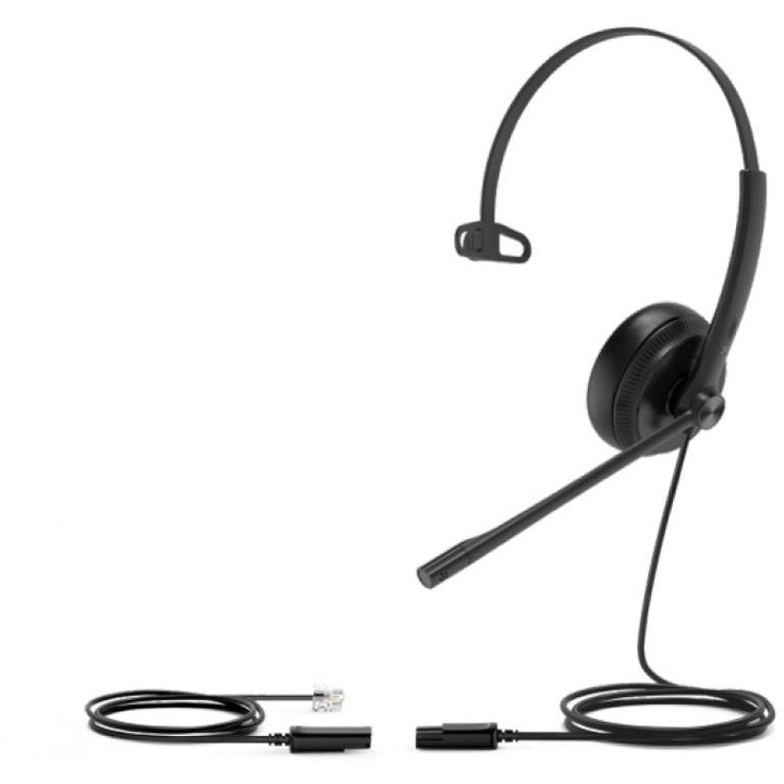 Yealink YHS34 Lite Mono Headset Vezetékes Fejpánt Iroda/telefonos ügyfélközpont Fekete (1308028)