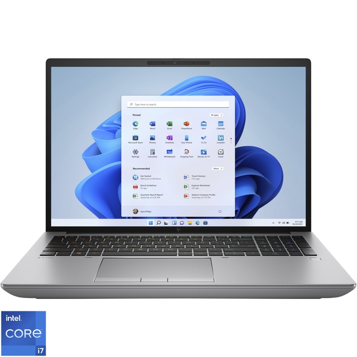 Laptop HP ZBook Fury G9 cu procesor Intel® Core™ i7-12800HX pana la 4.8 GHz, 16", WUXGA, IPS, 32GB DDR5, 1TB SSD, NVIDIA RTX A3000 12GB GDDR6, Windows 11 Pro downgrade to Windows 10 Pro, Dark Ash