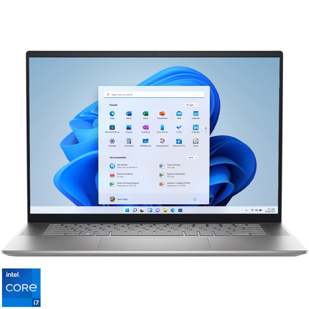 Laptop Dell Inspiron 16 5620 cu procesor Intel® Core™ i7-1255U pana la 4.70  GHz, 16