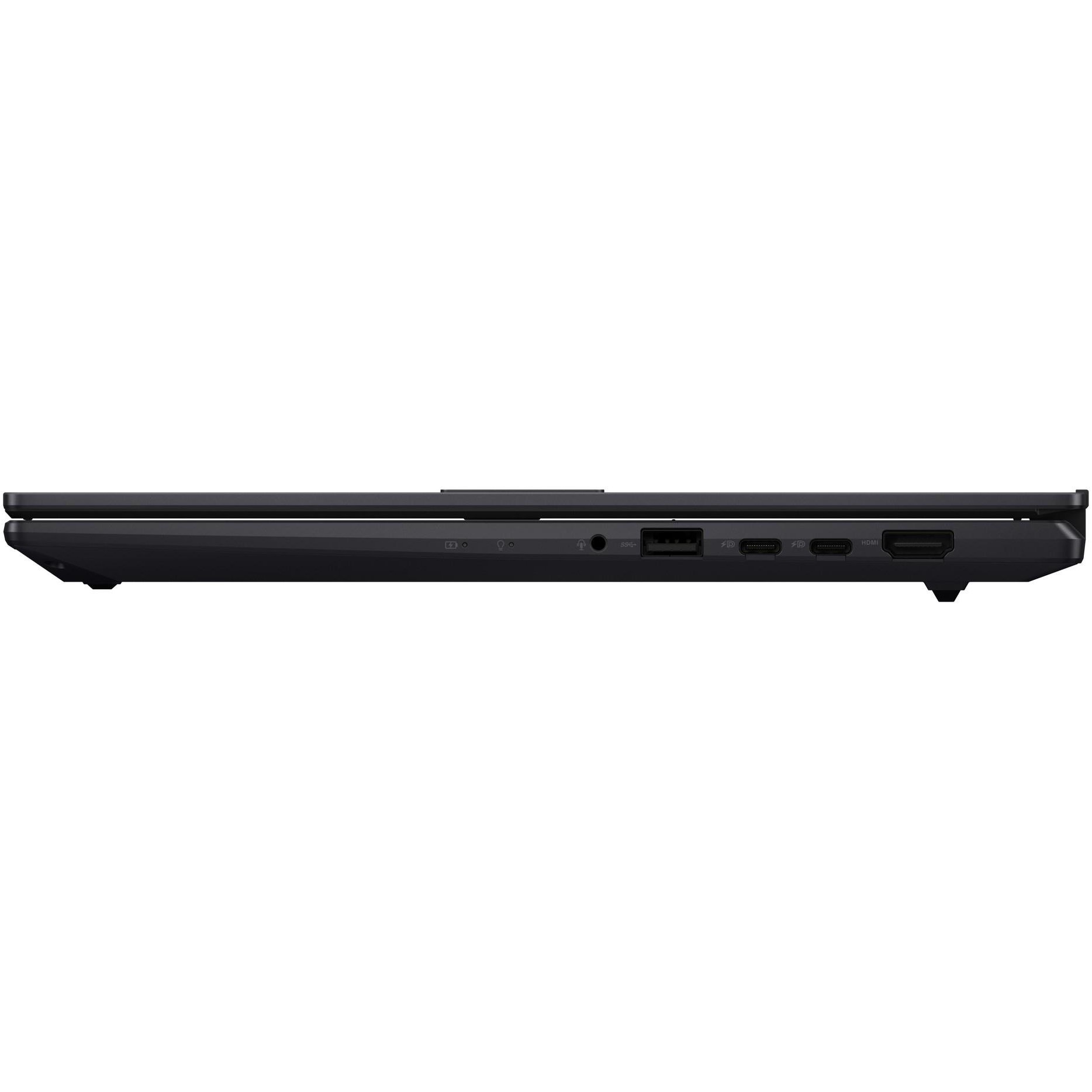 Laptop ASUS VivoBook S 15 M3502RA cu procesor AMD Ryzen™ 9 6900HX pana la 4.90 GHz, 15.6", 2.8K, OLED, 120Hz, 16GB, 1TB SSD, AMD Radeon™ Graphics, Windows 11 Pro, Indie Black