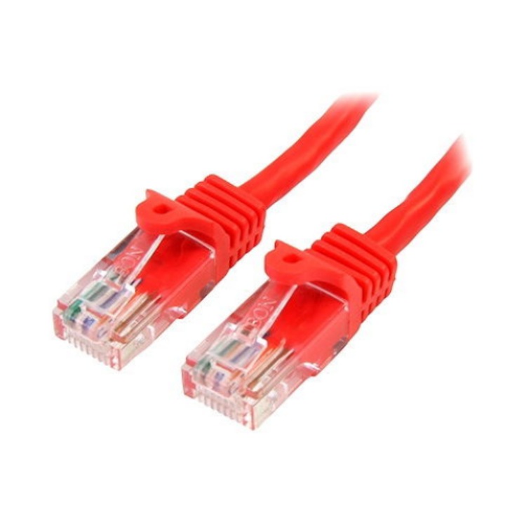 Cablu UTP StarTech 45PAT2MRD, RJ45, Cat5e, 2m Rosu