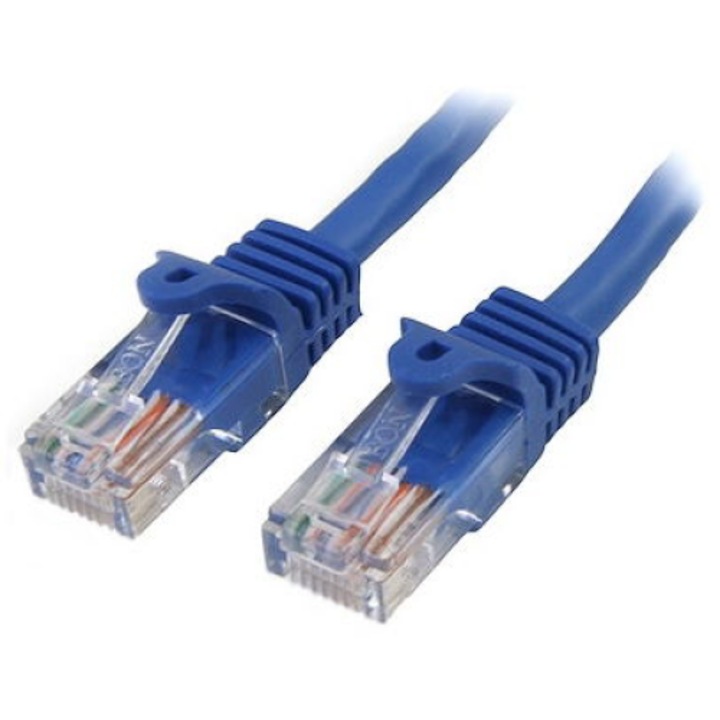 Cablu UTP StarTech 45PAT2MBL, RJ45, Cat.5e, 2m Albastru