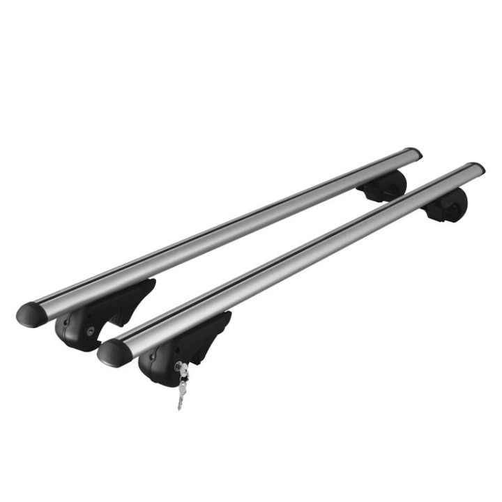 Set 2 bare transversale Menabo Brio XL, Aluminiu, 135cm, Argintiu