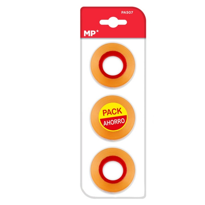 Set 3 x Banda adeziva tip scotch, MP, 24 mm, 33 m, Transparent