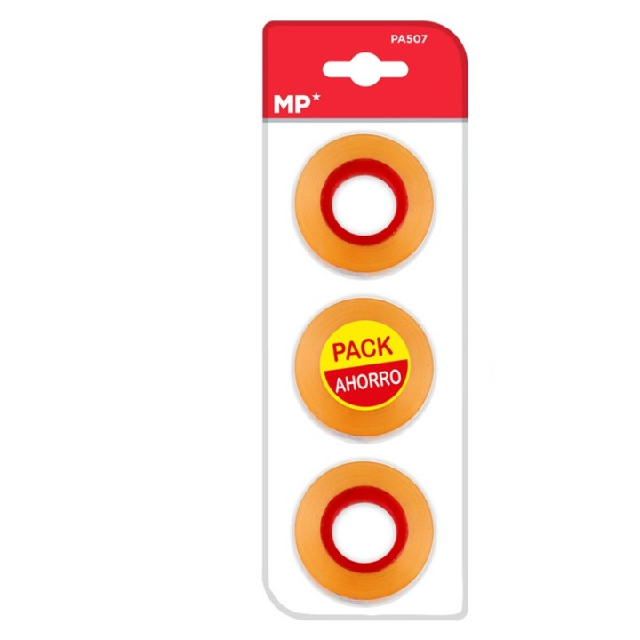 Set 3 x Banda adeziva tip scotch, MP, 12 mm, 33 m, Transparent