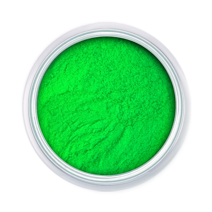Акрилна пудра Neon Green, Latino Nails, за 3D декорации, зелена, 5 гр