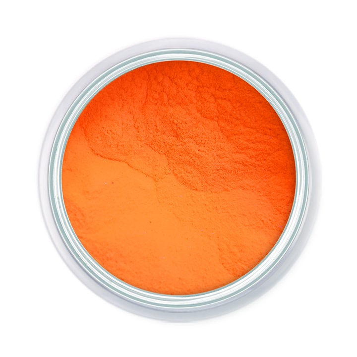 Pudra acrilica Neon Orange, Latino Nails, pentru decoratiuni 3D, portocaliu, 5 gr