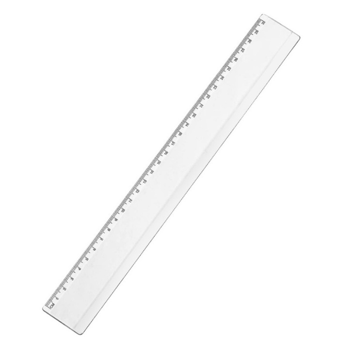 Vonalzó, MP, Műanyag, 30 cm, Átlátszó