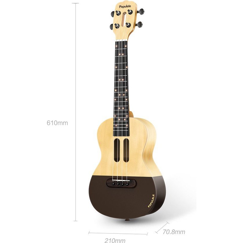 Chitara ukulele, 23 inch, electrica, wireless, LED, conectare la