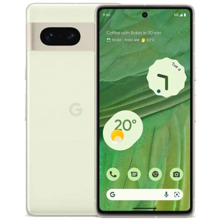 Telefon mobil Google Pixel 7, 5G, 256GB, 8GB RAM, Dual-SIM, Lemongrass