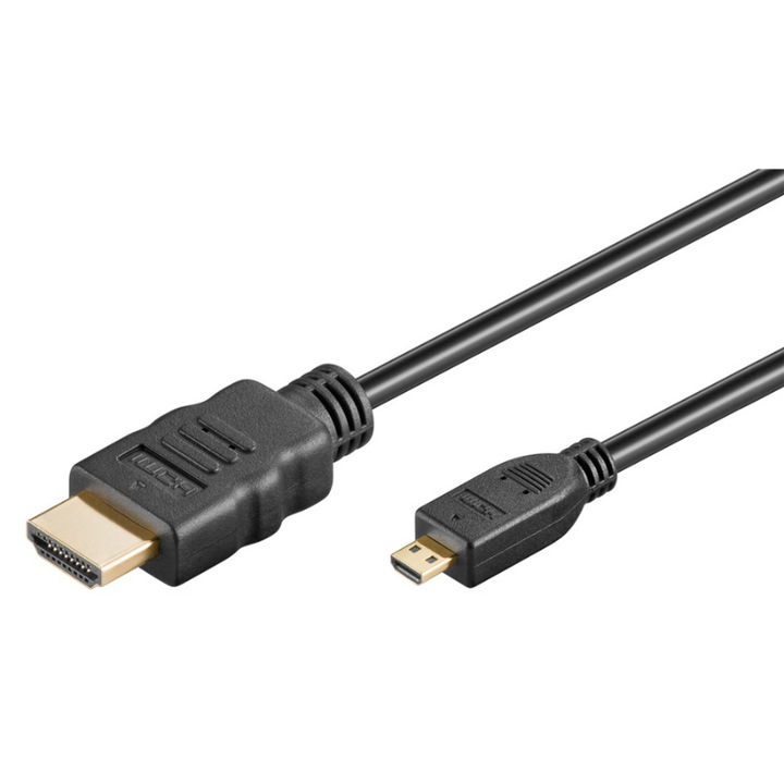 Кабел, Goobay, HDMI/HDMI Micro, Ethernet, 5 м, черен