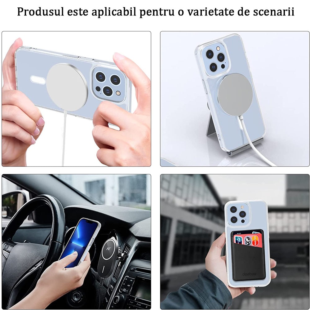 Husa de protectie, MagSafe, TPU, Compatibil cu iPhone 12, Transparent