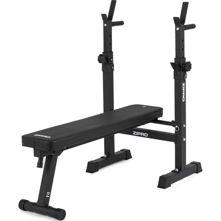 Banca cu bara dreapta Zipro Core pliabila, greutate maxima 120kg, Negru
