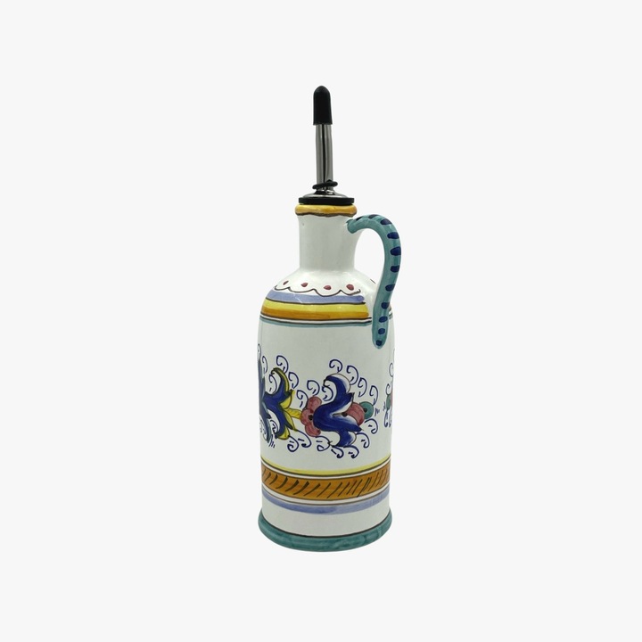 Oliviera ceramica pictata manual, model Paun, 400 ml