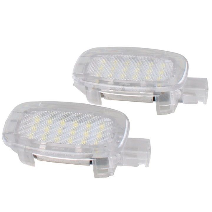 Set 2 lumini auto LED M-Tech compatibil cu Mercedes, 12V, Alb