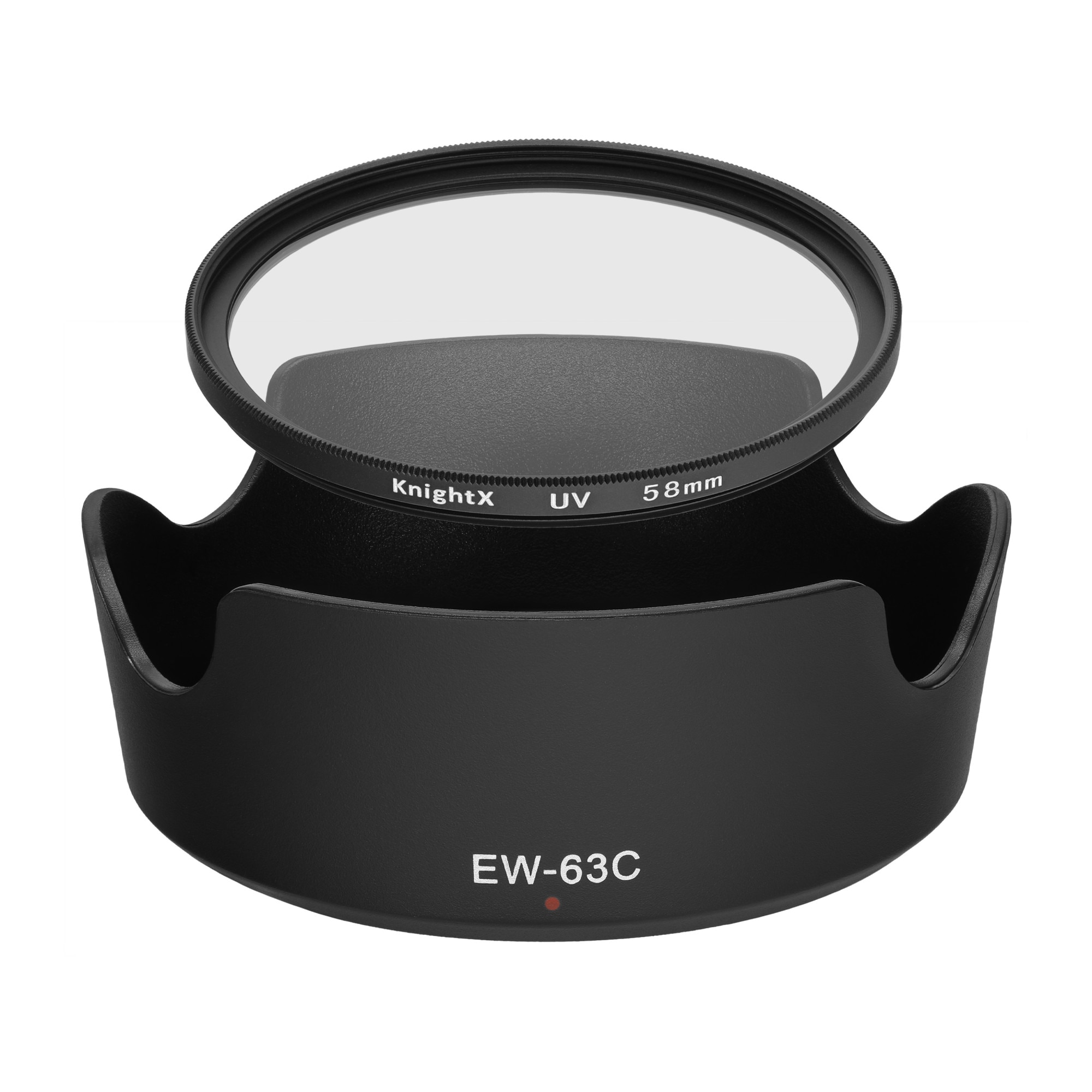 2 Pack 58mm Lens Cap Covers For Canon EF-S 18-55mm & EF 75-300mm Lenses - Compatible With Rebel T7