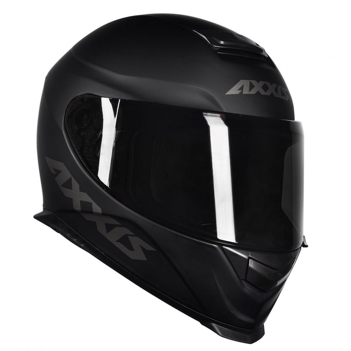 Мотоциклетна каска за пълно лице Axxis Eagle с вградени слънчеви очила, матово черно, L 59-60 см
