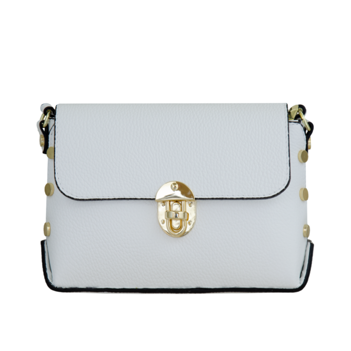 Eva Bags valódi bőr crossbody táska, Daria fehér