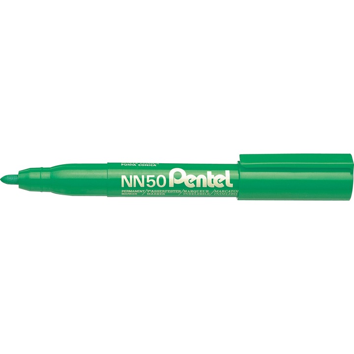 Перманентен маркер NN50 Pentel, кръгъл връх, зелен