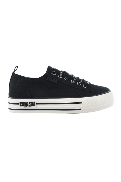 Big Star, Tenisi flatform de panza, Negru, 37