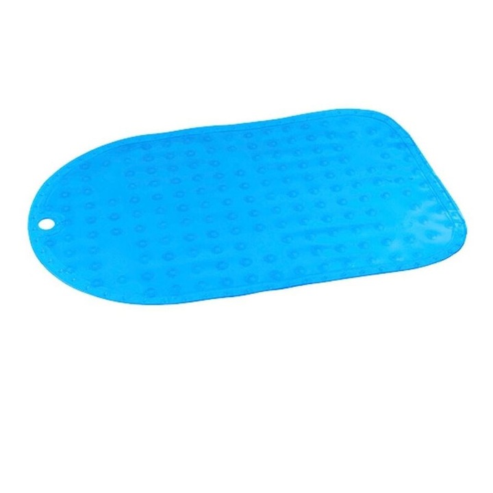 Covoras antiderapant cu ventuze, albastru, 70 x 35 cm