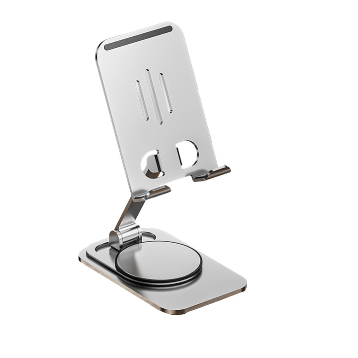 Стойка за телефон Wieysdoo, Универсален, Регулируем, Сребрист