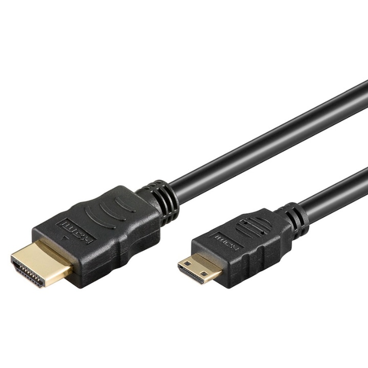 Cablu Goobay Mini HDMI la HDMI, Ethernet, 3m, Negru