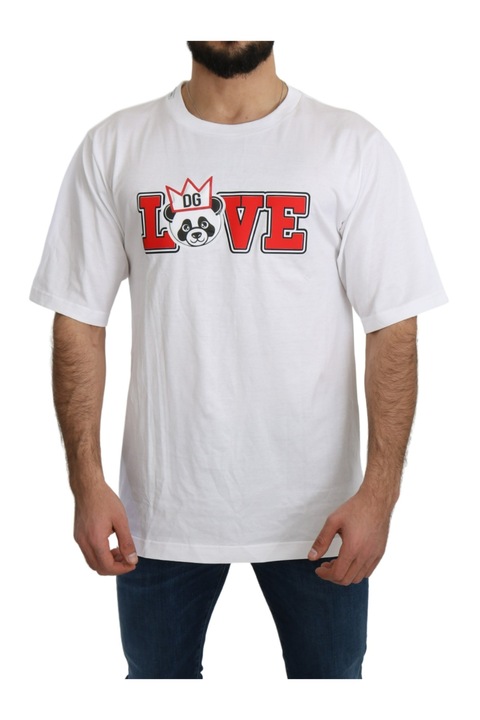 Férfi póló, Dolce & Gabbana, pamut, fehér, XS