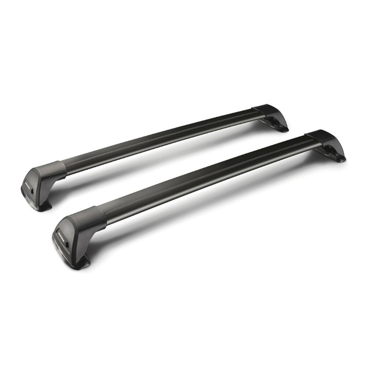 Set 2 bare transversale, Whispbar, Aluminiu, 120cm, Negru