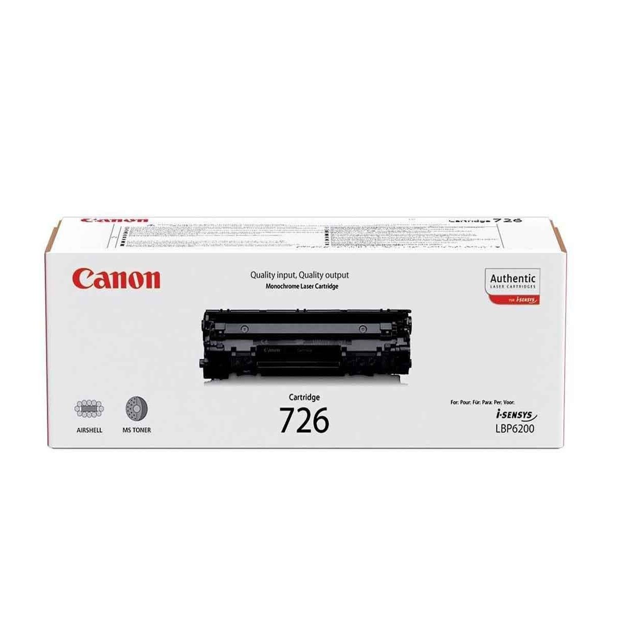 Cartus Original CRG-726 BK,Canon I-Sensys LBP-6200 d / I-Sensys LBP-6200 Series / I-Sensys LBP-6230 dw, 2.100 pages
