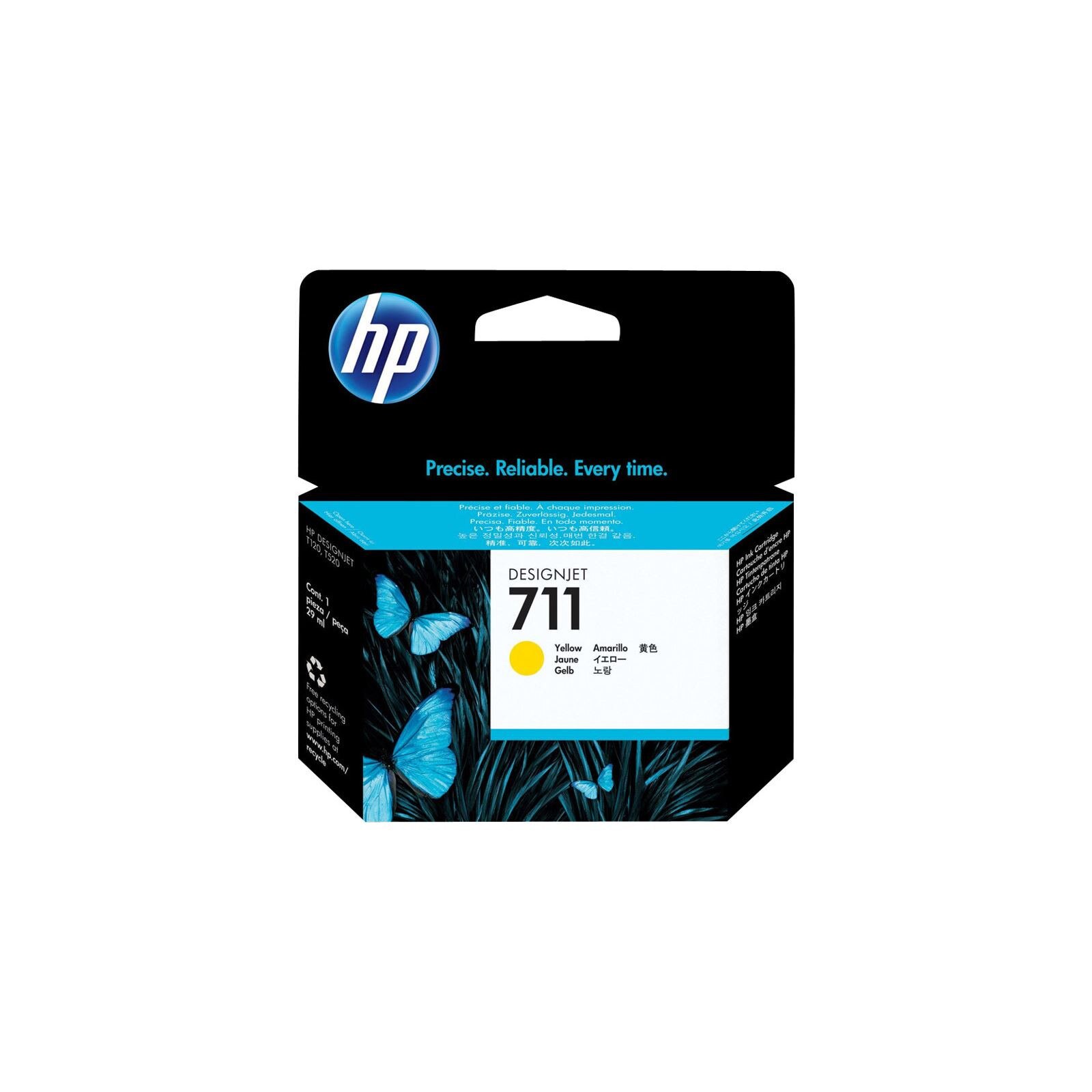 Cartus Original HP 711 29-ml Yellow Cartridge,DesignJet T 120 / DesignJet T 520 / DesignJet T 520 24 Inch / DesignJet T 520 36 Inch / DesignJet T 520 Series