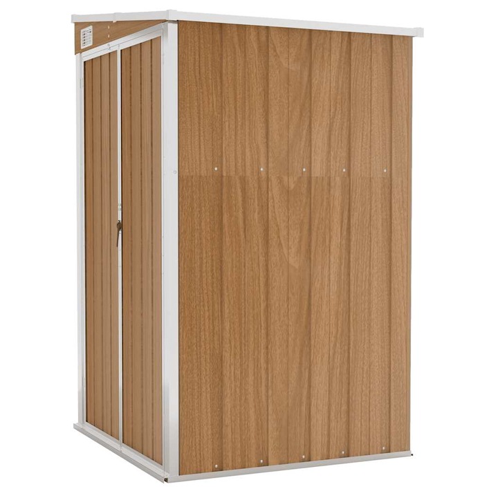 vidaXL barna acél falhoz erősíthető kerti fészer 118x100x178 cm 316220