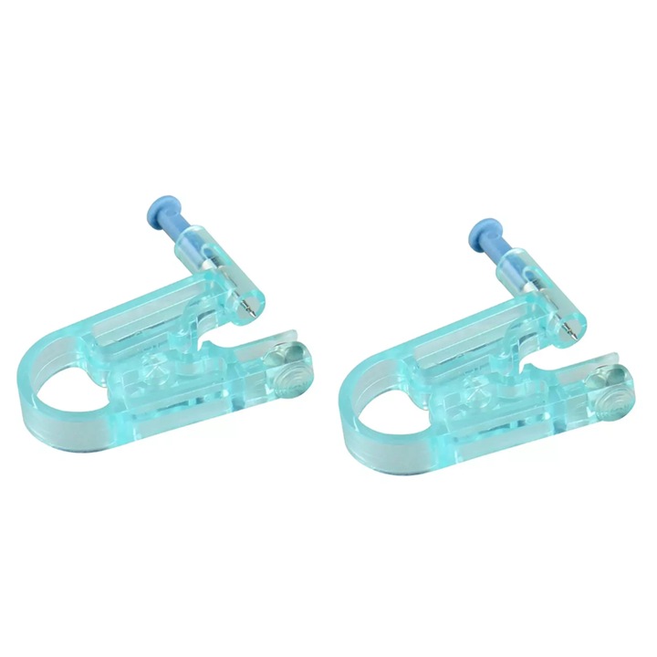 Set 2 Piercer urechi steril de unica folosinta cu cercel, MorFansi, Albastru