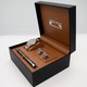 Set pentru barbati trei piese, Matteo, cutie eleganta cu ceas, butoni si pix metalic, 15x18x8 cm, Velve, Argintiu