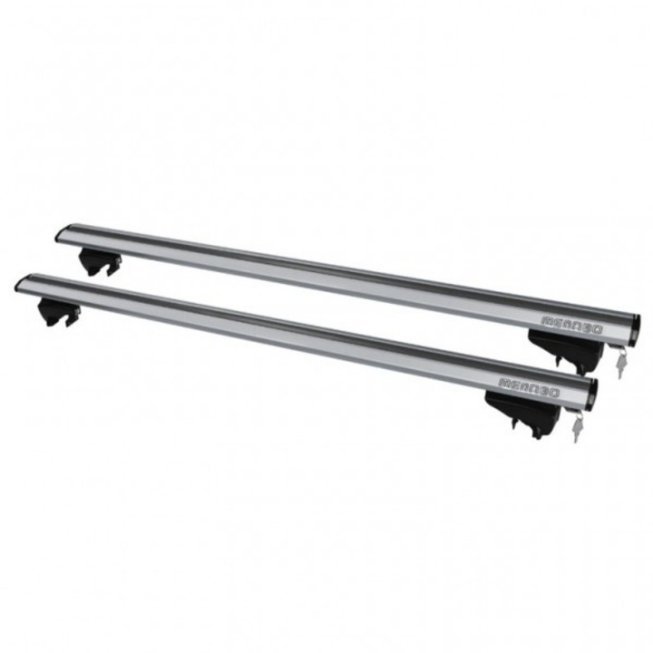 Set 2 bare transversale Menabo Lince, Aluminiu, 120cm, Argintiu