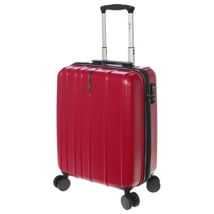 Troler Cabina, Stelxis, ABS, 4 Roti Duble, Cifru TSA, ST 538 - 54.5 cm, Rosu