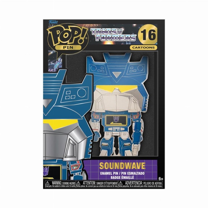 Insigna Transformers - Soundwave, Funko POP, 10cm, Multicolor