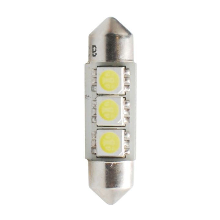 Bec LED, M-Tech, C5W/C10W, 12V, 36 mm, Alb