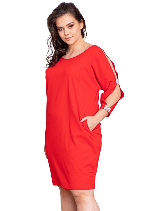 Rochie dama, Karko, Poliester, Rosu1