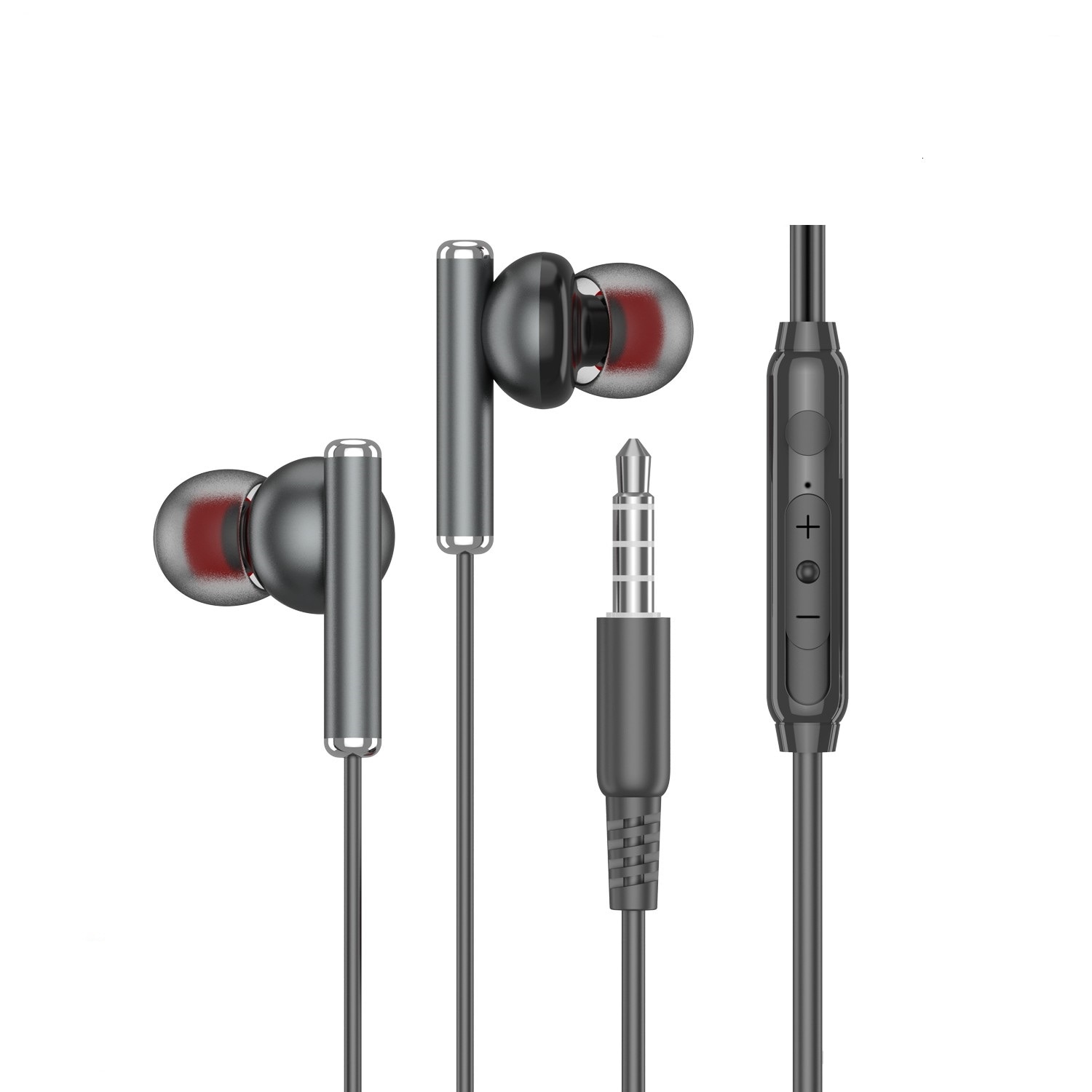 Casti cu microfon PZX, 1530, 3.5 mm, Gri