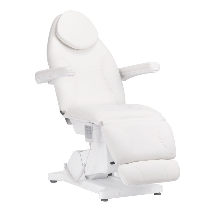 Scaun cosmetica electric Sillon cu 3 motoare alb