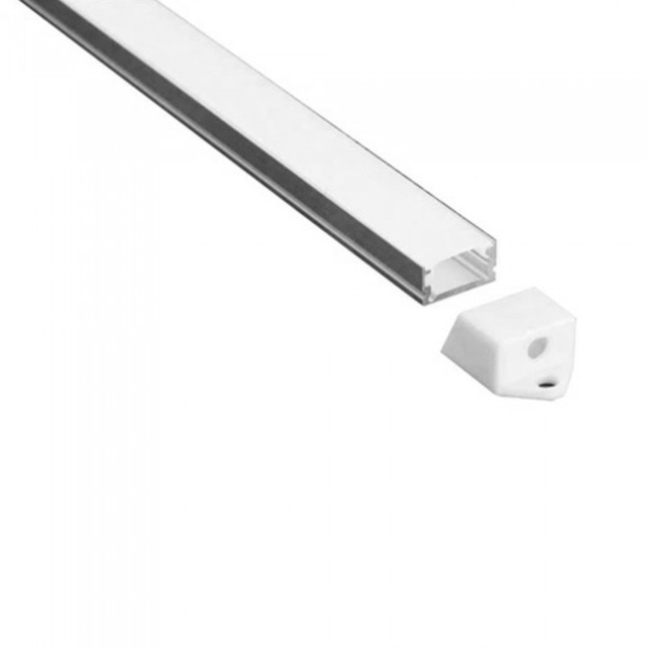 LED Market LMX-104 Alkalmazott Eloxált Alumínium Profil LED Szalagokhoz, szürke szín, hossza 2m