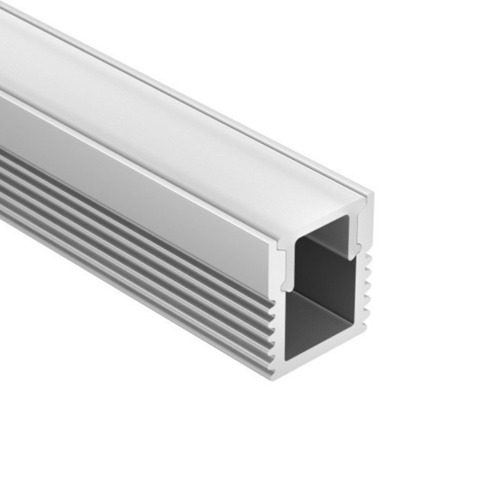 LED Market LMX-101 Alkalmazott Eloxált Alumínium Profil LED Szalagokhoz, szürke szín, hossza 2m